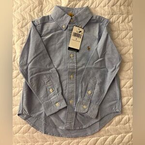 Polo Ralph Lauren Core Replen Blue Boys Button-Down Shirt. NWT - Size 3.